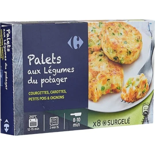 Légumes cuisinés palets petits légumes