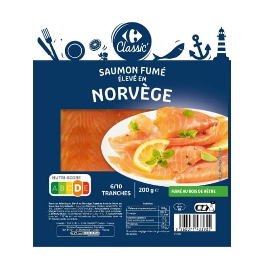 Saumon fumé Norvège