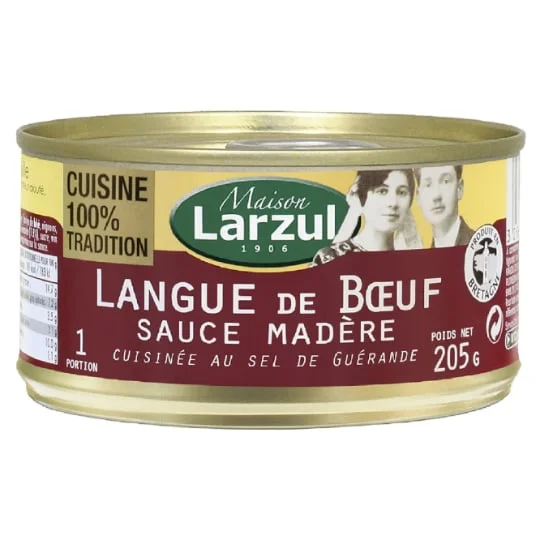 Plat cuisiné langue de boeuf/madère