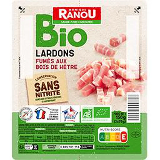 Lardons fumés conservation sans nitrite Bio