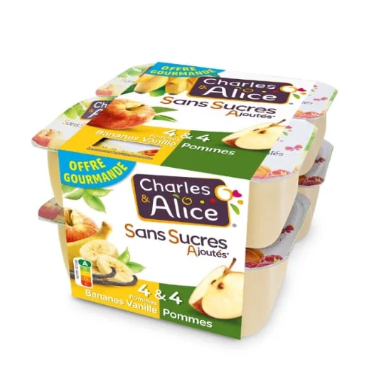 Spécialité pommes bananes vanille pommes sans sucres ajoutés
