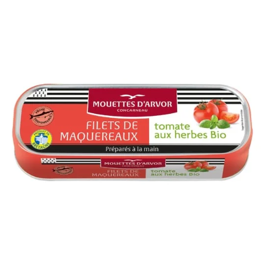 Filets de maquereaux tomate aux herbes Bio