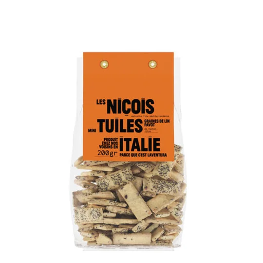 Mini-tuiles, graines de lin, pavot de Tonton Jijou