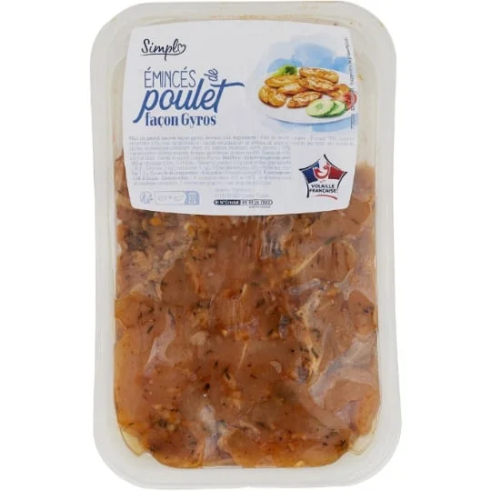 Emincés de poulet façon Gyros