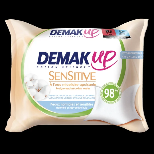 Lingettes Sensitive à l'eau micellaire apaisante