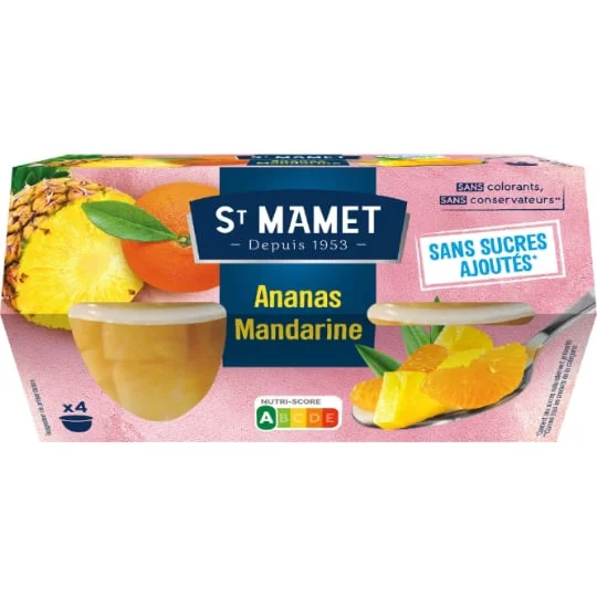 Fruits au sirop ananas et mandarine
