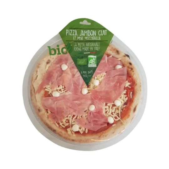 Pizza Jambon cuit et mini mozzarella Bio