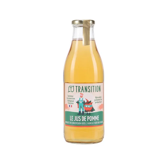 Jus de pommes en conversion biologique
