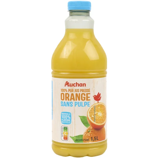 Pur jus d'orange sans pulpe