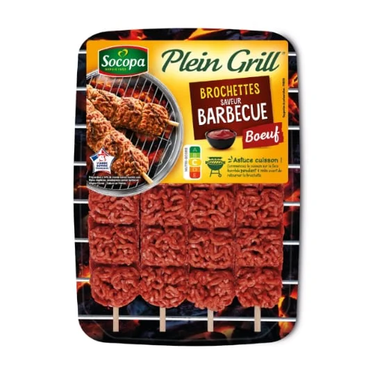 Brochettes au boeuf saveur barbecue