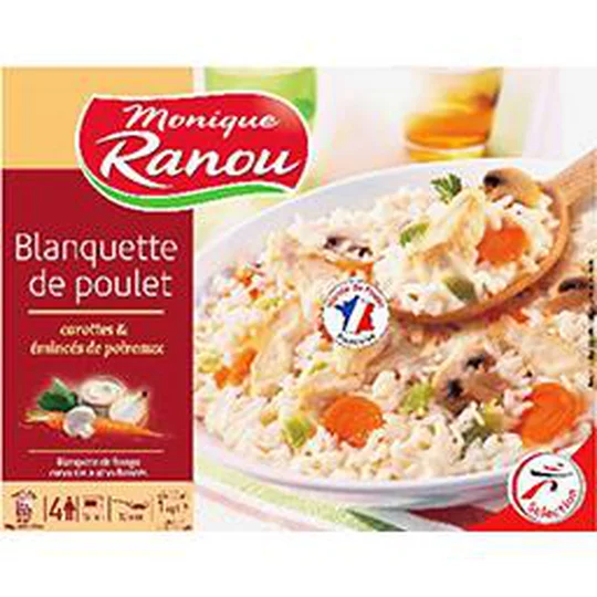 Blanquette de poulet carottes et émincés de poireaux