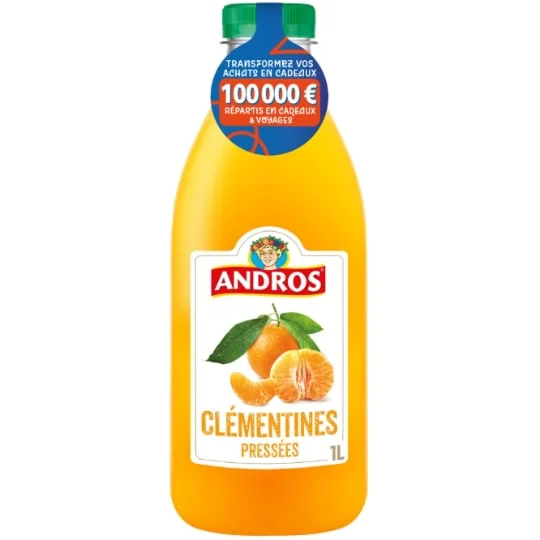 Jus de clémentines pressées 100% pur jus sans sucres ajoutés