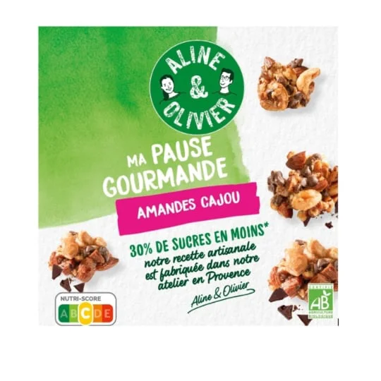 Supernuts amandes cajou bio réduit en sucre