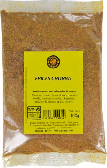 Chorba assaisonnement pour préparation de soupes en sachet