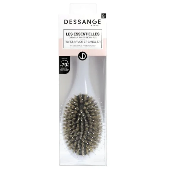Brosse Capillaire Brushing Express Cheveux Fins à Normaux Fibres Nylon & Sanglier