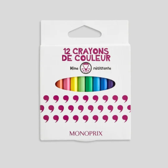 Maison 12 Mini Crayons De Couleurs