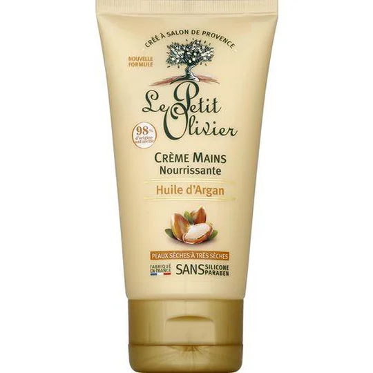 Crème mains Nourrissante à l'huile d'argan peaux très sèches