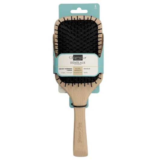 Brosse Cheveux Démêlage Bois aux Picots Massants