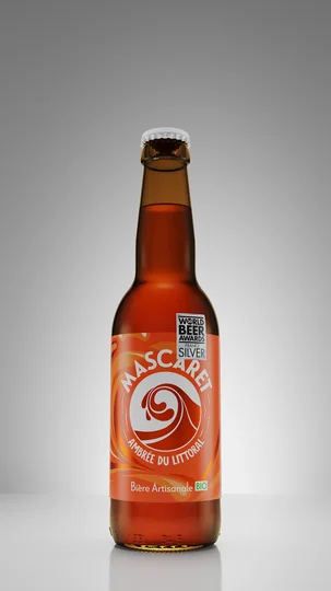 Bière ambrée artisanale bio 6% bouteille