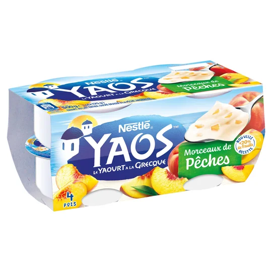Yaourt en morceaux Pêche