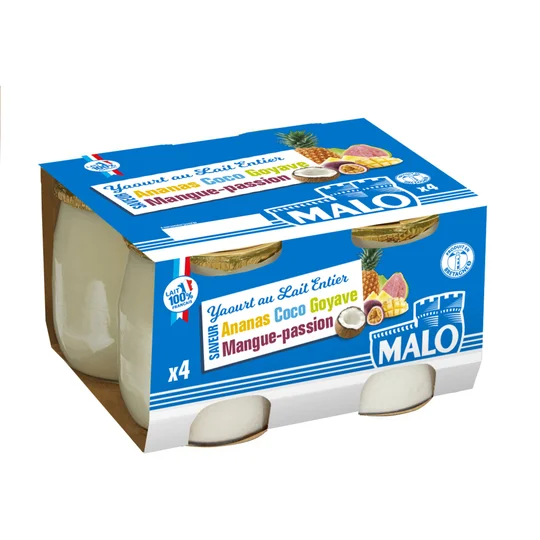 Yaourt au lait entier saveurs de îles
