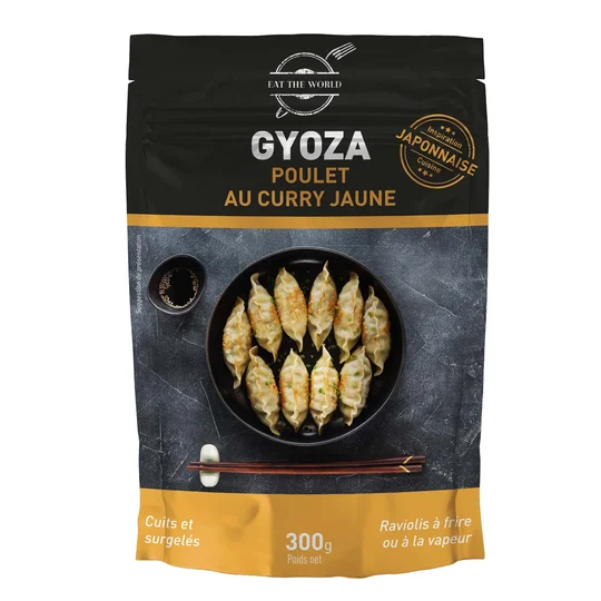 Gyoza poulet au curry jaune