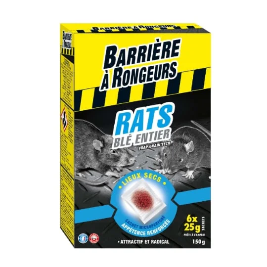 Anti rats appât céréales BARRIERE A RONGEURS