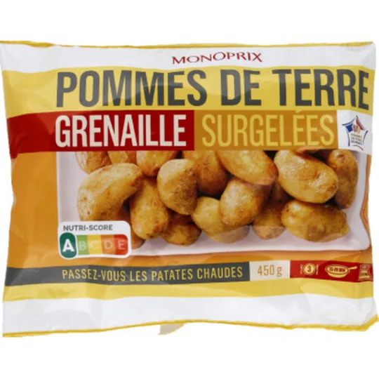 Pommes de terre grenaille, surgelées