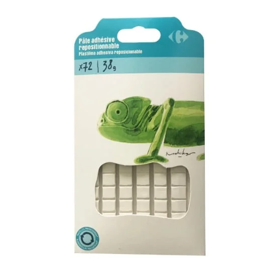 Adhésif en pâte 72 pastilles blanc