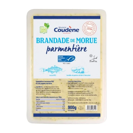 Plat cuisiné Parmentier brandade de morue