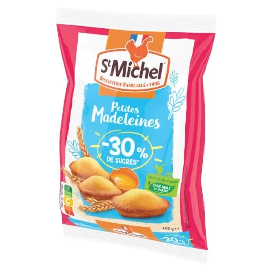 Madeleine petites nature -30% de sucre
