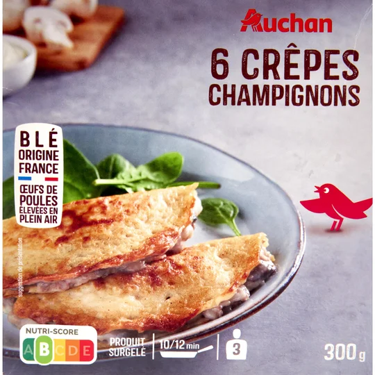 Crêpe fourrée au champignons