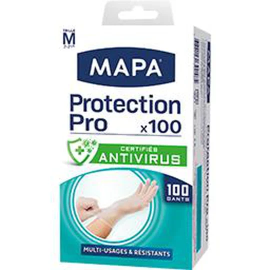 Protection pro - gants certifiés antivirus, taille M