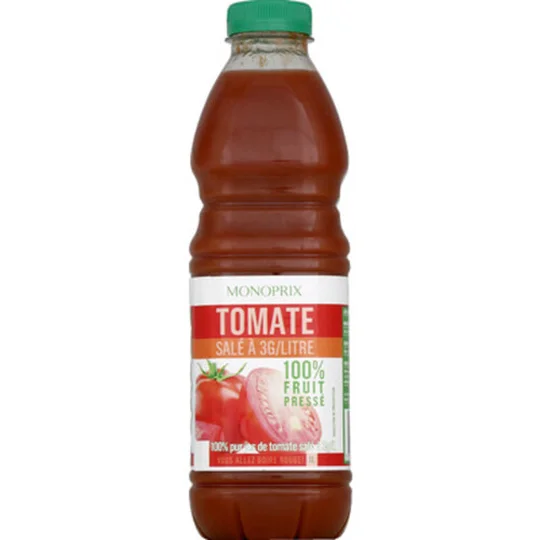 Jus de tomate, 100 % pur jus