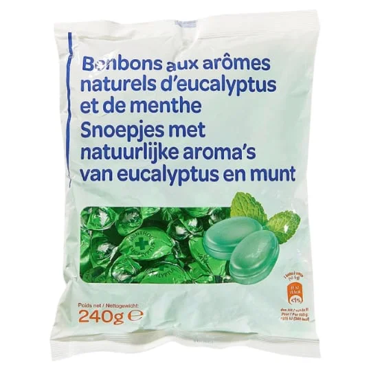 Bonbons aux arômes naturels d'eucalypt