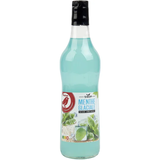 Sirop de menthe glaciale bouteille verre