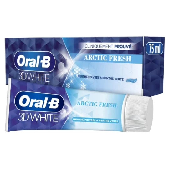 Dentifrice 3D White Arctic Fresh menthe poivrée et menthe verte