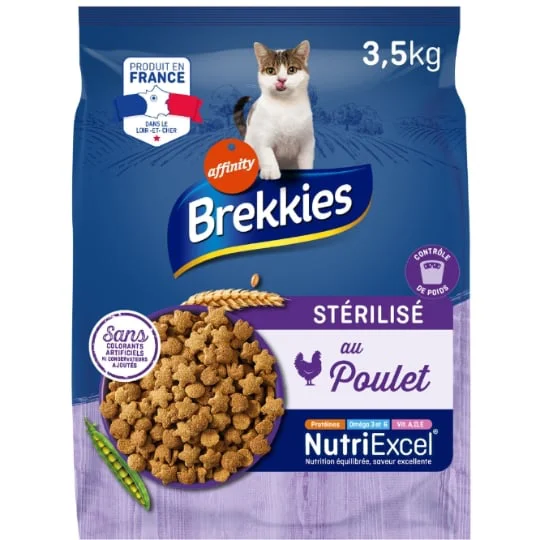 Croquettes au poulet pour chat stérilisé
