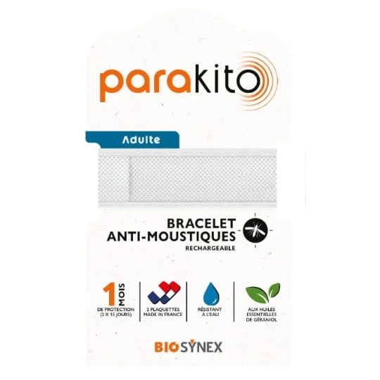 Bracelet Anti-Moustiques Blanc Adulte