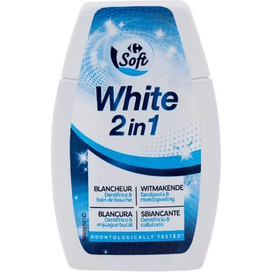 Dentifrice blancheur 2 en 1