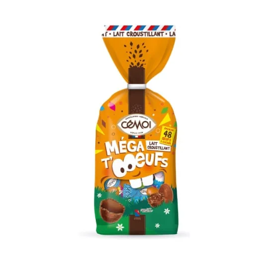 Chocolat de Pâques oeuf au lait croustillant