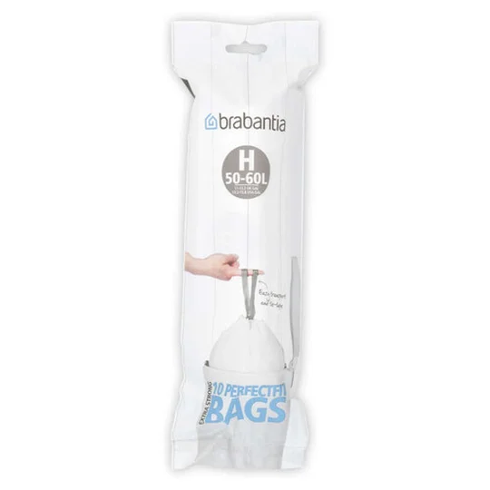 Sacs poubelle, rouleaux (White) - Sacs poubelle PerfectFit H, 50-60 litres [10 sacs par rouleau]