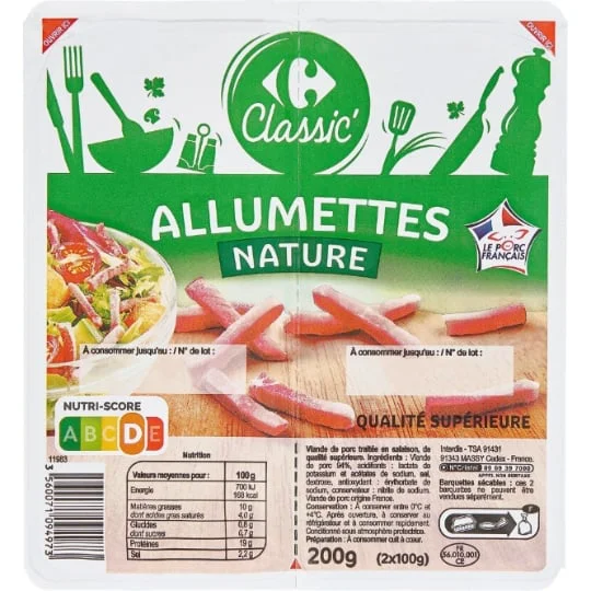 Allumettes nature