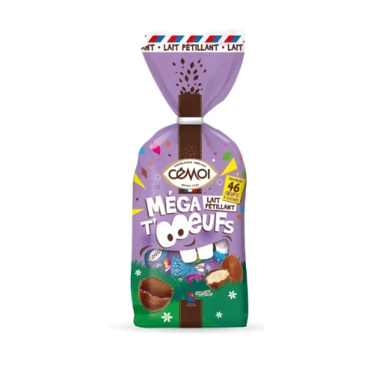 Chocolat de Pâques oeufs au lait pétillant