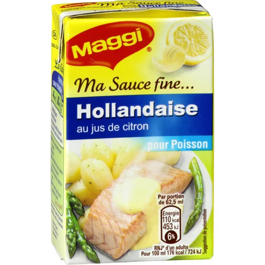 Sauce hollandaise au jus de citron pour poisson en brique