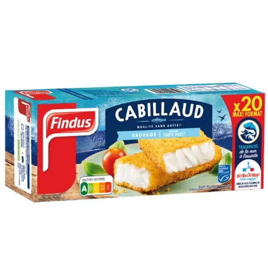 Poisson pané tranches de cabillaud 100% filet msc