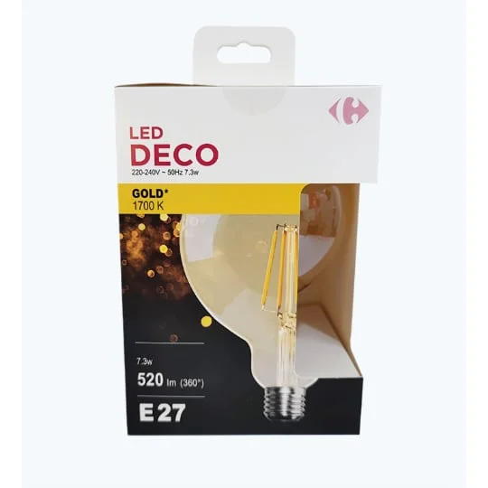 Ampoule LED Fil G125 E27 50W - lumière gold x1