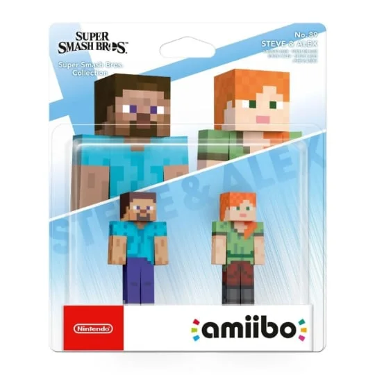 Pack 2 Figurines Amiibo Steve & Alex - Super Smash Bros n°89
