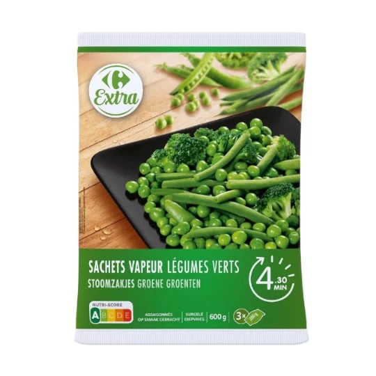 Légumes verts sachets vapeur