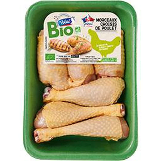 Morceaux assortis de poulet fermier BIO